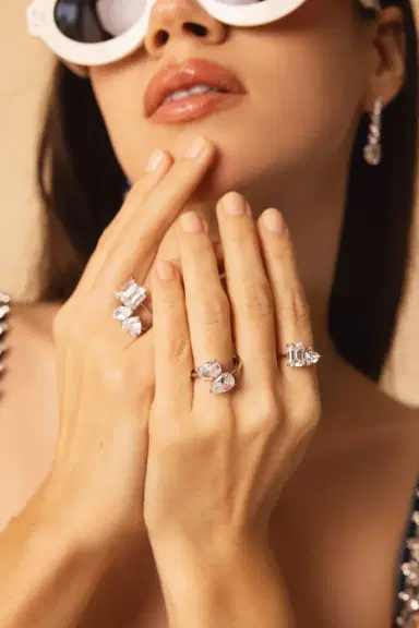 FANTASIA by DESERIO Bypass Pear Oval Ring | Thumbnail 3 FANTASIA by DESERIO Bypass Pear Oval Ring | Thumbnail 3