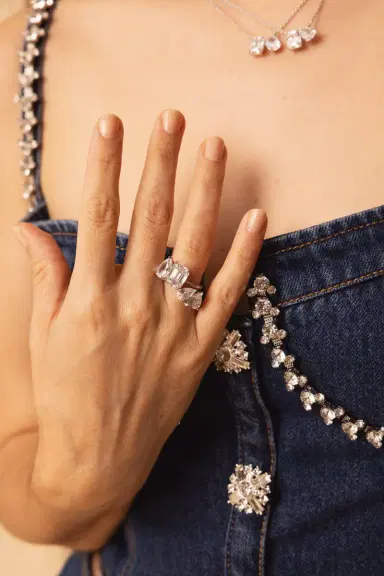 FANTASIA by DESERIO Bypass Pear Oval Ring | Thumbnail 4 FANTASIA by DESERIO Bypass Pear Oval Ring | Thumbnail 4
