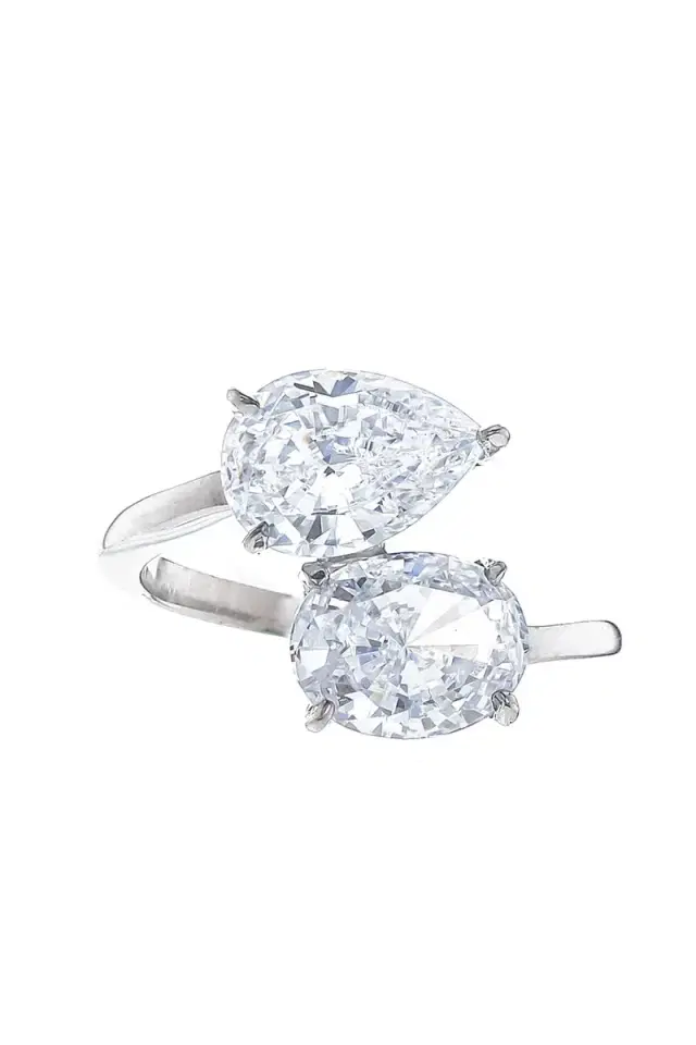 FANTASIA by DESERIO Bypass Pear Oval Ring