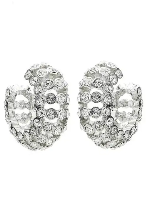 Oscar de la Renta Caterpillar Hoop Earrings