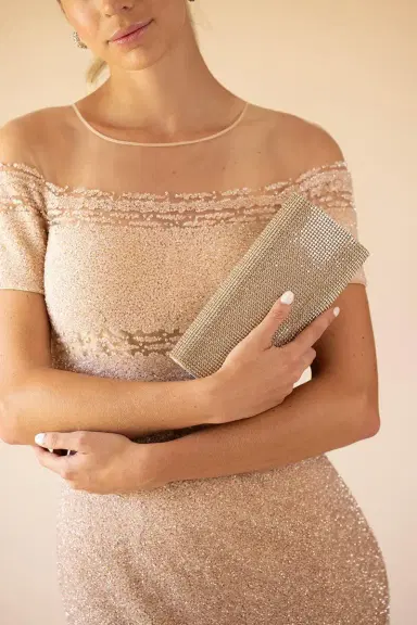 PAMELLA ROLAND Champagne Ombre Signature Sequin Gown | Thumbnail 4