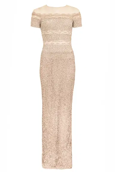 PAMELLA ROLAND Champagne Ombre Signature Sequin Gown | Thumbnail 1