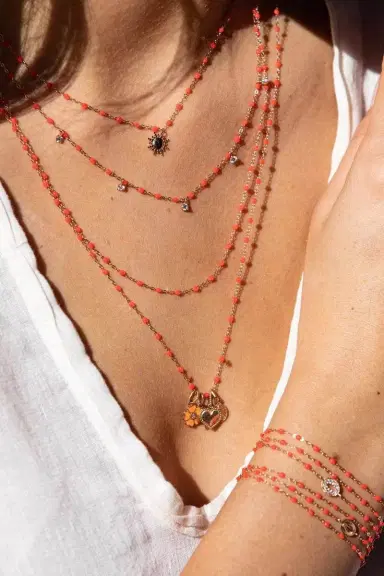 Gigi Clozeau Classic Gigi Necklace - 16.5in - Coral | Thumbnail 2