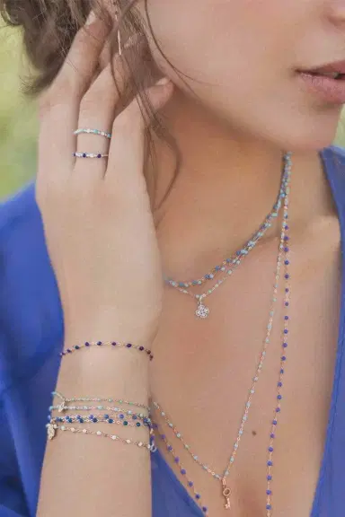 Gigi Clozeau Classic Gigi Sautoir Necklace - 23.6in - Sky | Thumbnail 2 Gigi Clozeau Classic Gigi Sautoir Necklace - 23.6in - Sky | Thumbnail 2
