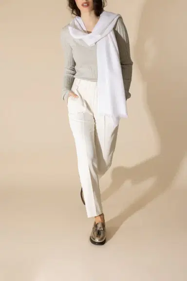 Brunello Cucinelli Classic Pull On Pant - Buttermilk | Thumbnail 2