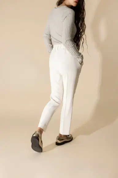 Brunello Cucinelli Classic Pull On Pant - Buttermilk | Thumbnail 4