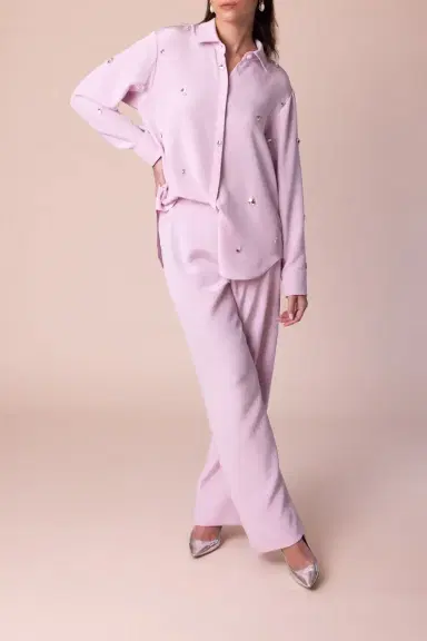CATHERINE REGEHR Classic Pull On Pant - Lilac | Thumbnail 3