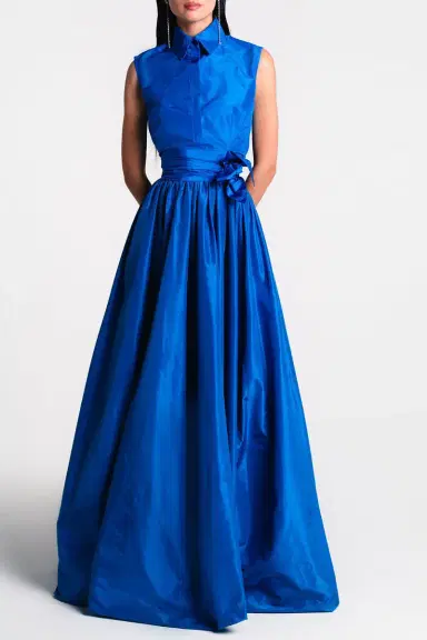 CATHERINE REGEHR Collared Shirt Ballgown Skirt Set | Thumbnail 2