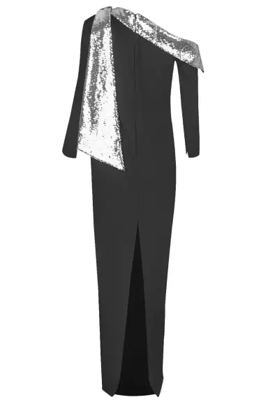 PAMELLA ROLAND Contrast Neckline Gown | Thumbnail 5