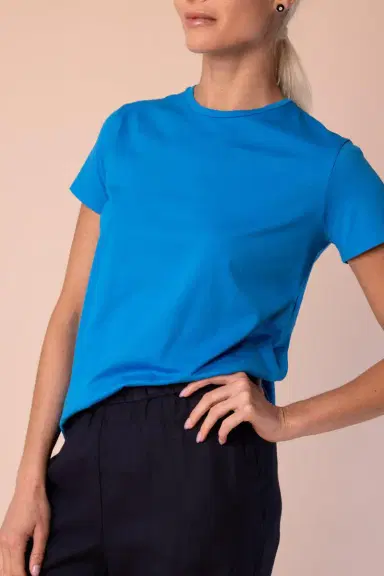 ASPESI Crew Neck Tee - Sky | Thumbnail 2