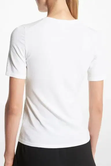Michael Kors Collection Crewneck Tee - Optic White | Thumbnail 3