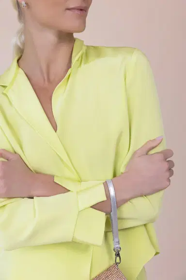 PETER COHEN Cuff Blouse - Pistachio | Thumbnail 4