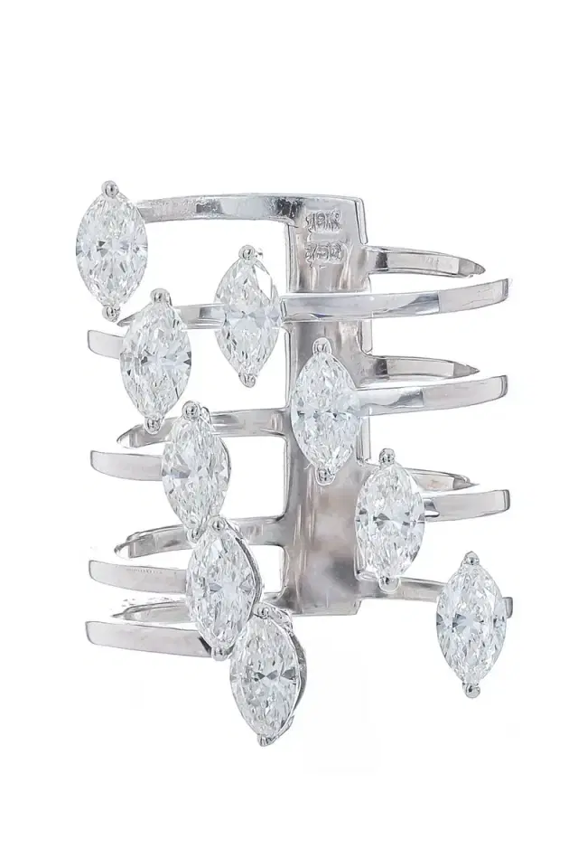 Diamond Ascending Open Ring