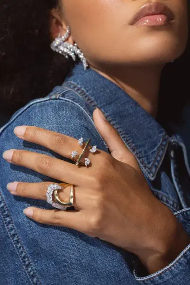 YEPREM Diamond Bar Ring | Thumbnail 2