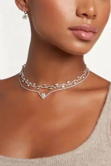 SHAY JEWELRY DIAMOND FLOATING HEART PAVE THREAD NECKLACE | Thumbnail 2