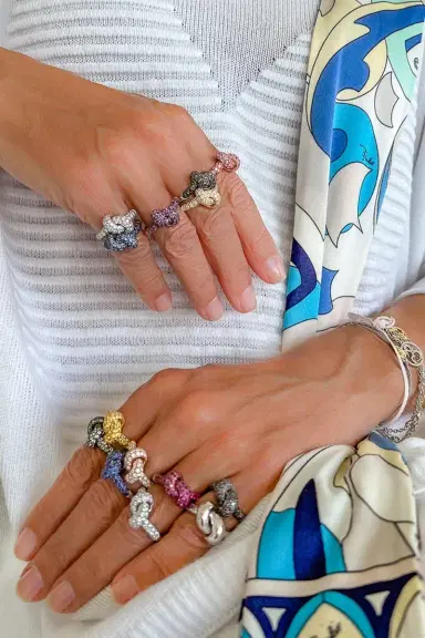 THE LOVE KNOT BY CORALIE Diamond Love Knot Ring | Thumbnail 2