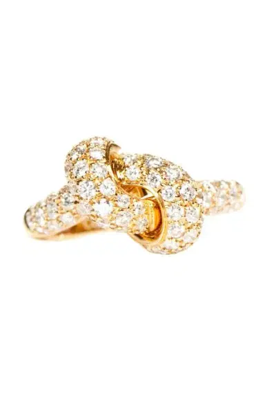 THE LOVE KNOT BY CORALIE Diamond Love Knot Ring | Thumbnail 1
