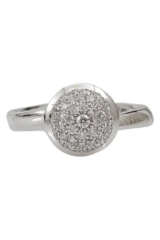 TAMARA COMOLLI Diamond Pave Small Bouton Ring