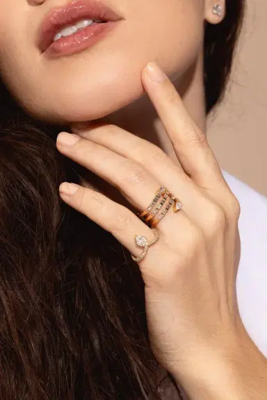 SHAY JEWELRY DIAMOND QUAD PEAR SPIRAL RING | Thumbnail 2