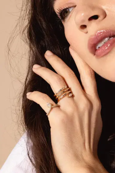 SHAY JEWELRY DIAMOND QUAD PEAR SPIRAL RING | Thumbnail 4