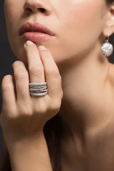 SIDNEY GARBER Diamond Scribble Band Ring | Thumbnail 3