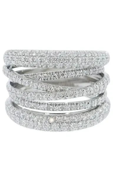 SIDNEY GARBER Diamond Scribble Band Ring | Thumbnail 1