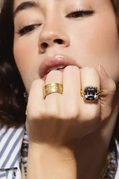 LEIGH MAXWELL Diamond Tanzanite 8 Prong Ring | Thumbnail 2