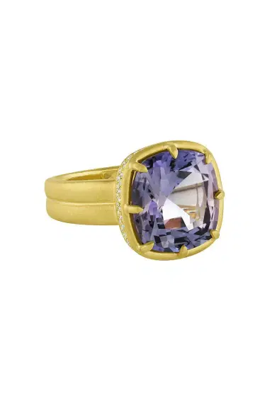 LEIGH MAXWELL Diamond Tanzanite 8 Prong Ring | Thumbnail 1