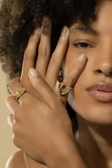 CADAR Double Folded Heart Ring | Thumbnail 5