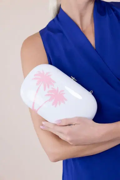 JEFFREY LEVINSON Elina Plus Clutch - Pink Palm | Thumbnail 6 JEFFREY LEVINSON Elina Plus Clutch - Pink Palm | Thumbnail 6