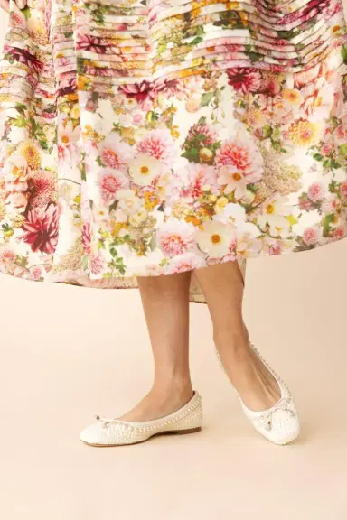 Jimmy Choo Elme Flat - White Pearl | Thumbnail 2