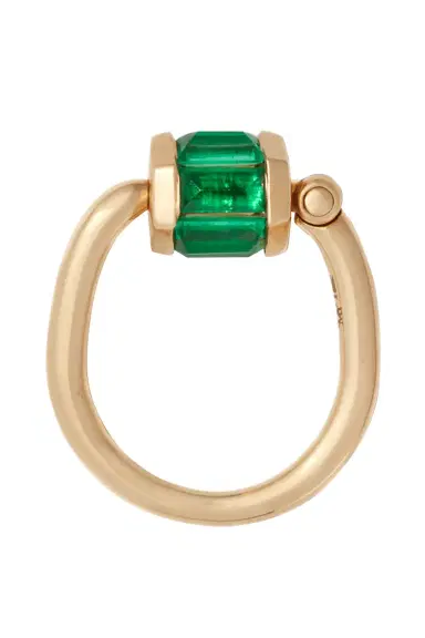 Marla Aaron Emerald Baguette Trundle Ring | Thumbnail 1