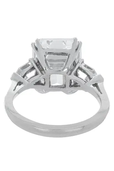 FANTASIA by DESERIO Emerald Cut Three Stone Ring | Thumbnail 4