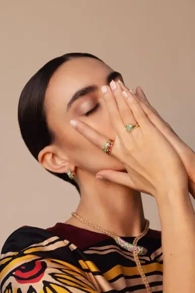 Suzanne Kalan Emerald Diamond Signet Ring | Thumbnail 2