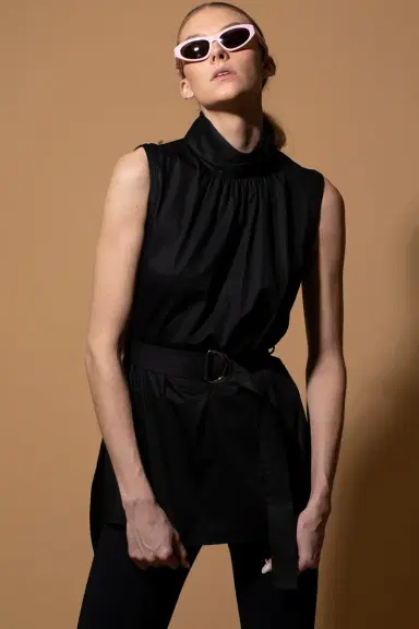 Adam Lippes Eva Flare Pant With Slit | Thumbnail 3