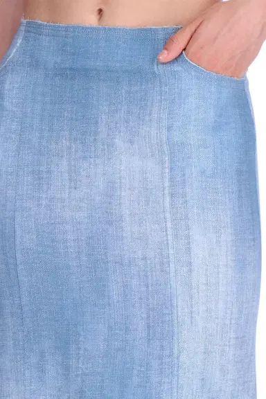 ERMANNO SCERVINO Faux Denim Skirt | Thumbnail 4