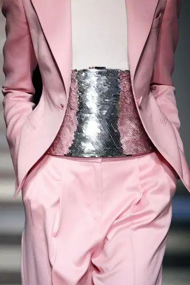 Oscar de la Renta Fish Scale Sequin Belt | Thumbnail 2