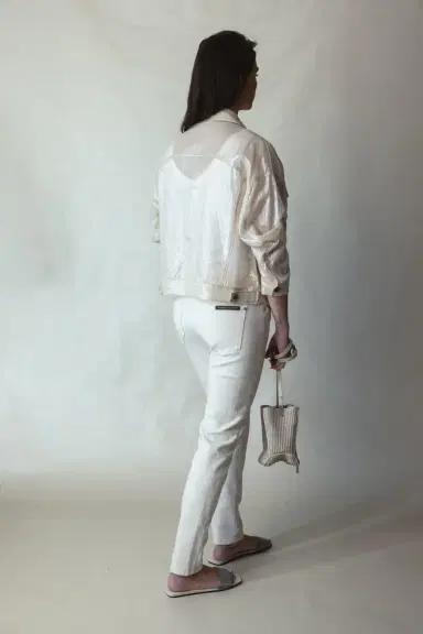 Brunello Cucinelli Five Pocket Skinny Jean - Oat | Thumbnail 3
