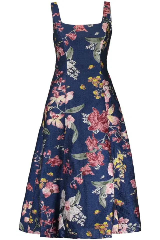 Marchesa Notte Floral A Line Cocktail Dress