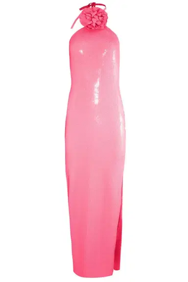 Rodarte Flower Detail Sequin Halter Gown | Thumbnail 1 Rodarte Flower Detail Sequin Halter Gown | Thumbnail 1