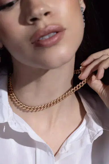 SHAY JEWELRY Full Pave Link Necklace | Thumbnail 3
