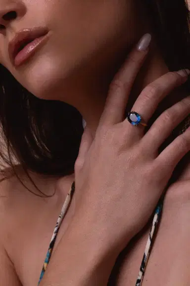 IRENE NEUWIRTH JEWELRY Gemmy Gem Double Prong Sapphire Ring | Thumbnail 2