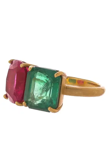 IRENE NEUWIRTH JEWELRY Gemmy Gem Emerald Rubellite Ring | Thumbnail 4