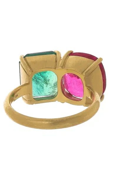 IRENE NEUWIRTH JEWELRY Gemmy Gem Emerald Rubellite Ring | Thumbnail 5