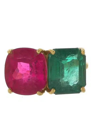 IRENE NEUWIRTH JEWELRY Gemmy Gem Emerald Rubellite Ring | Thumbnail 1