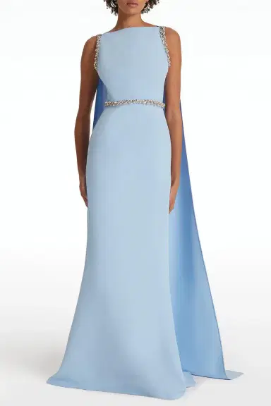 Safiyaa Ginevra Gown - Soft Sky | Thumbnail 3 Safiyaa Ginevra Gown - Soft Sky | Thumbnail 3