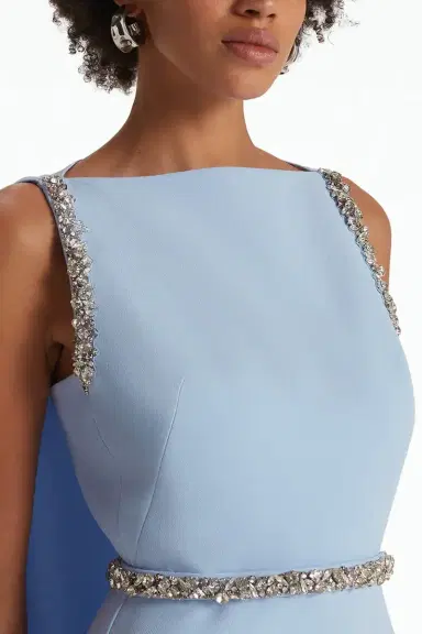 Safiyaa Ginevra Gown - Soft Sky | Thumbnail 4 Safiyaa Ginevra Gown - Soft Sky | Thumbnail 4