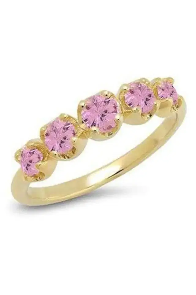 Jennifer Meyer Graduated Pink Sapphire Ring