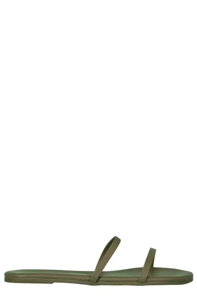 Green Gemma Vegan Leather Sandal