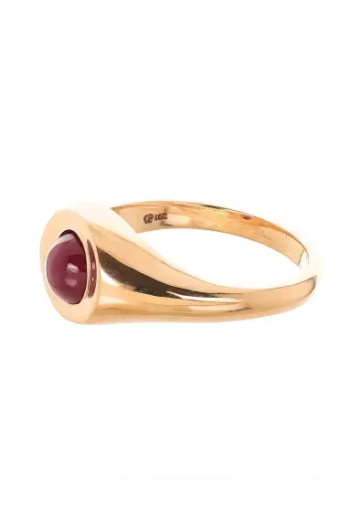Marla Aaron Greenland Ruby Sphere Signet Ring | Thumbnail 3